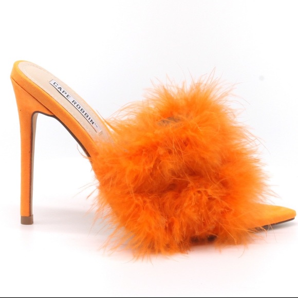 orange fur heels